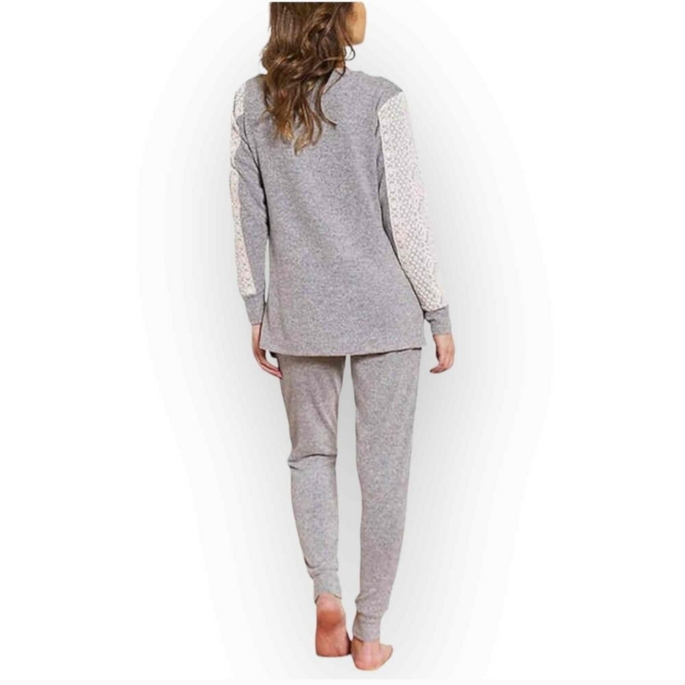 Flora Nikrooz 2 pc PAJAMA SET new without tags LACE TRIM size XXL - Picture 2 of 8